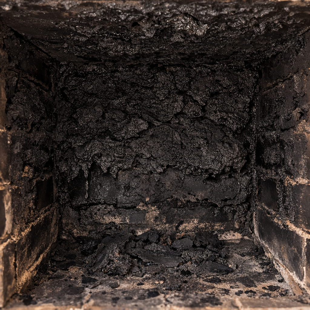 Before — Heavy Creosote Buildup, Tampa